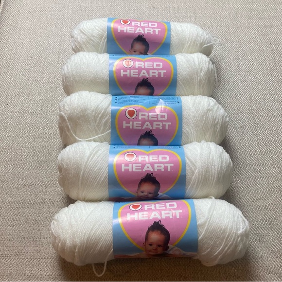 Red Heart Other - RED HEART•Baby Fingering Yarn•bundle of 5 Vintage